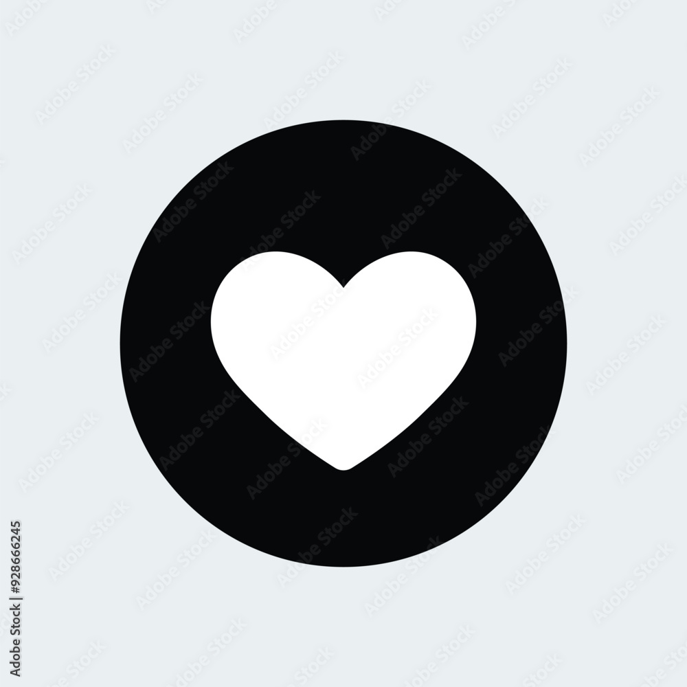 Heart in Circle icon design stock illustration Heart in Circle icon design stock illustration
