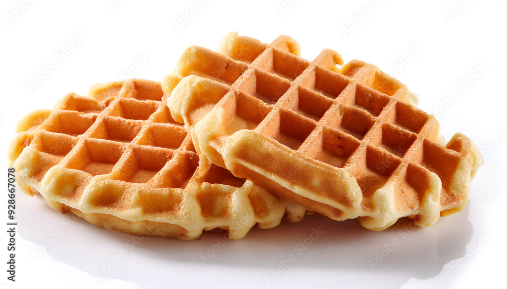 Waffle snack on white background Waffle snack on white background