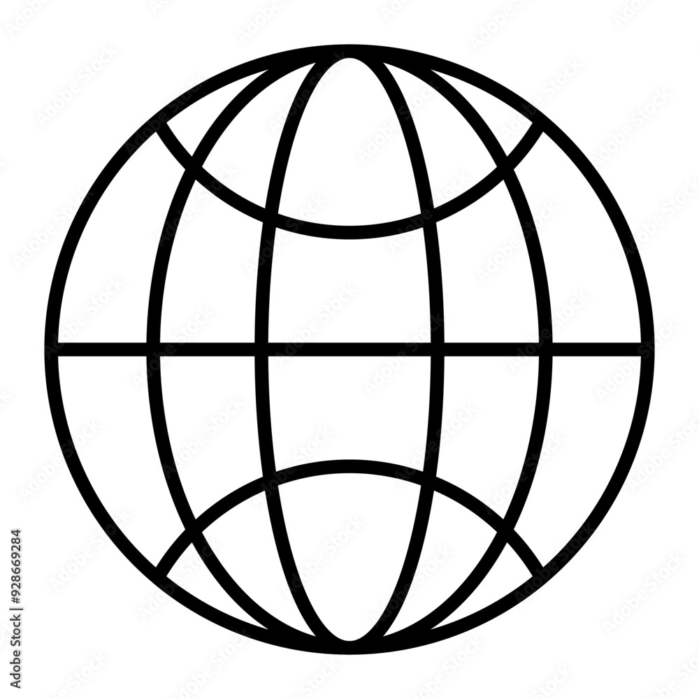 Digital Globe line icon Digital Globe line icon