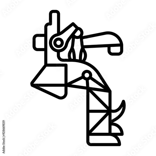 Exoskeleton line icon