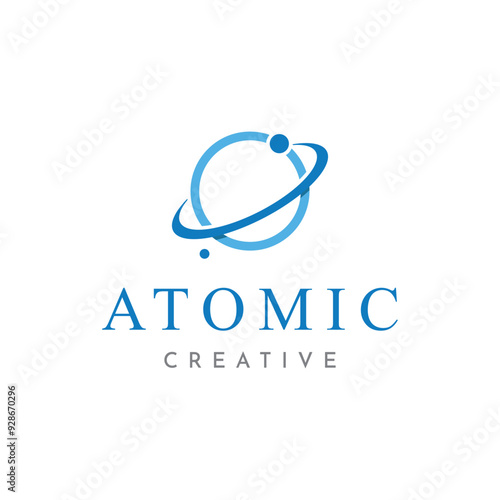 Unique and creative atom abstract logo template design.Logo for business, lab, molecule.