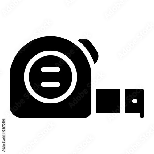 measuring tape glyph icon