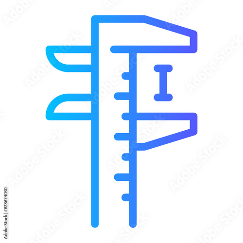 vernier caliper gradient icon