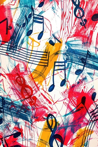 A close-up view of musical notes written on a piece of paper, ideal for use in music-related projects or as a decorative element