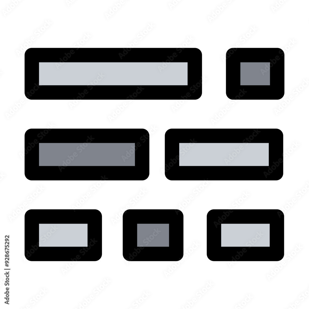 Data alignment icon Data alignment icon