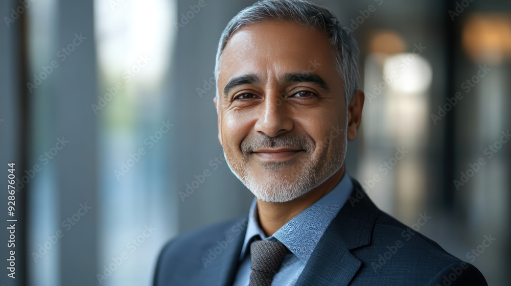 Portrait of a Smiling Middle-Aged Man in a Suit Portrait of a Smiling Middle-Aged Man in a Suit