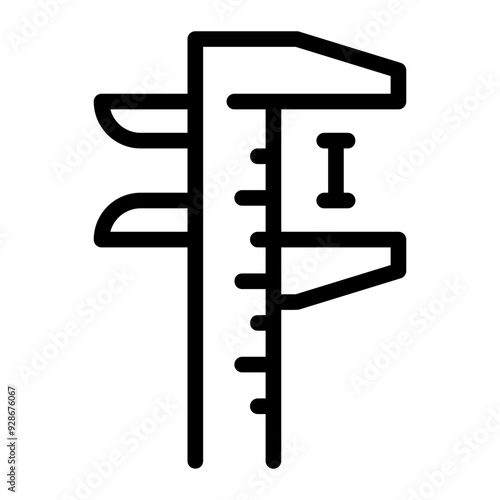 vernier caliper line icon