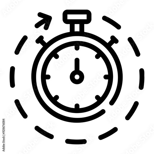 stopwatch line icon