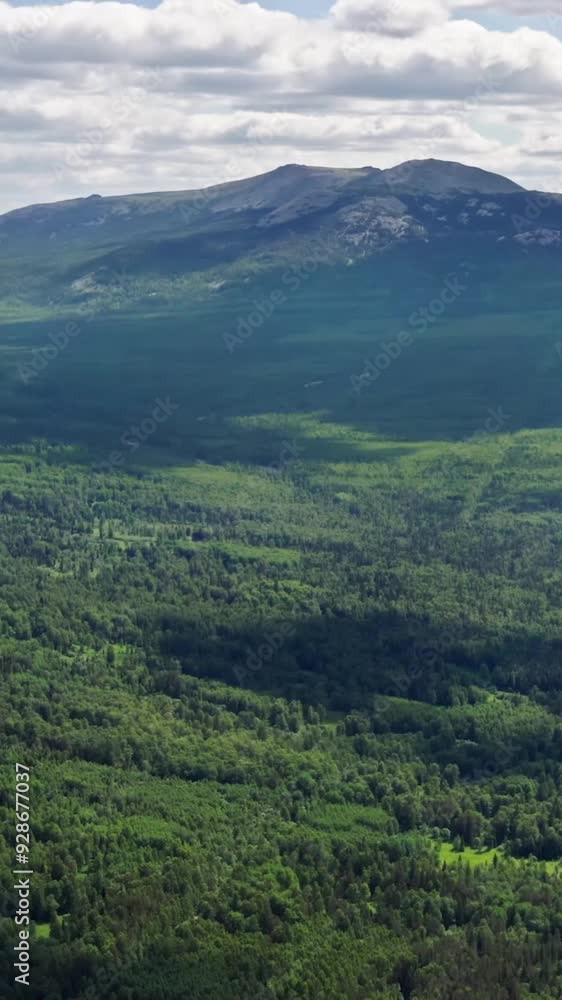 Aerial view of mountain during summer Aerial view of mountain during summer