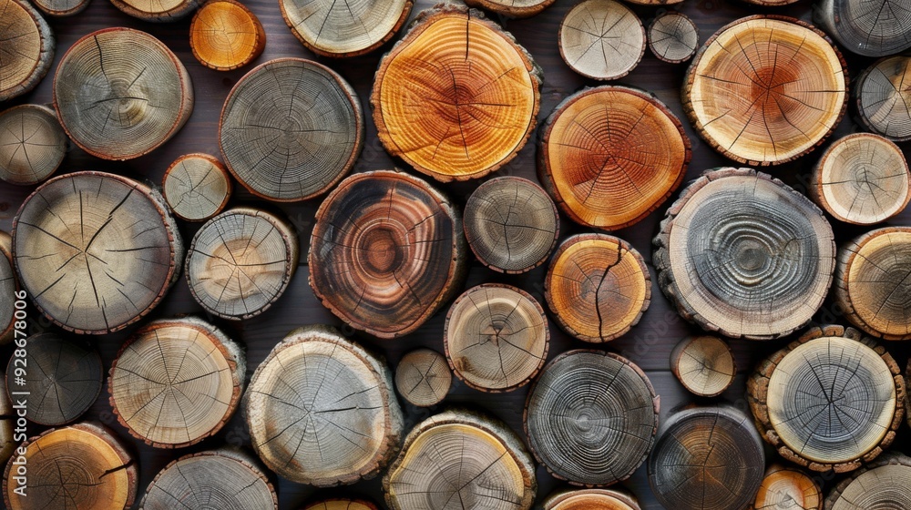 Wood stumps piles background illustration generated by ai Wood stumps piles background illustration generated by ai