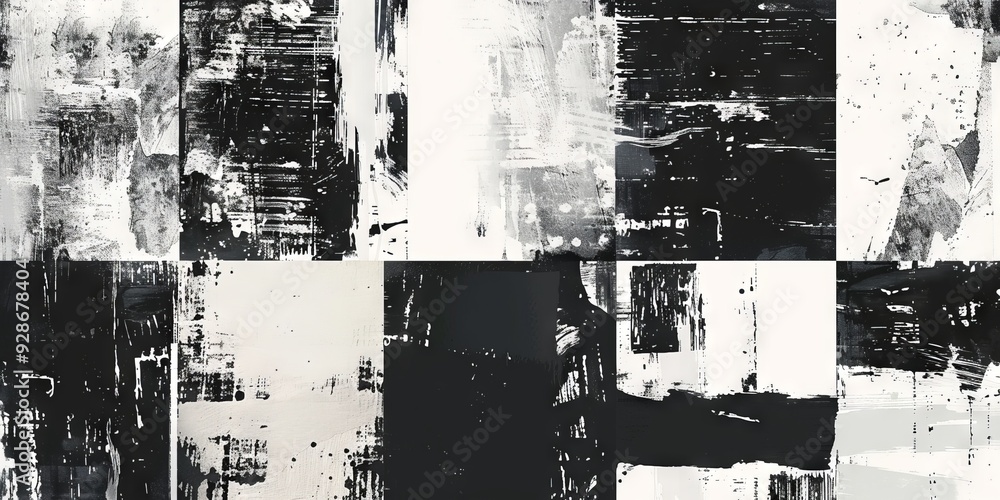 Obraz premium distressed black and white elements