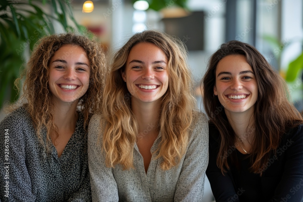 Happy business people, women empowerment and diversity team, collaboration and motivation, employee engagement and support in startup office. Laughing, Generative AI Happy business people, women empowerment and diversity team, collaboration and motivation, employee engagement and support in startup office. Laughing, Generative AI