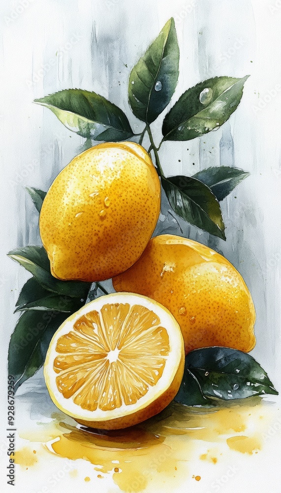 Fresh and vibrant lemons with green leaves, perfect for culinary uses, drinks, or refreshing summer recipes. Fresh and vibrant lemons with green leaves, perfect for culinary uses, drinks, or refreshing summer recipes.