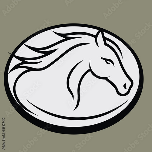 Horse vector for logo, template etc