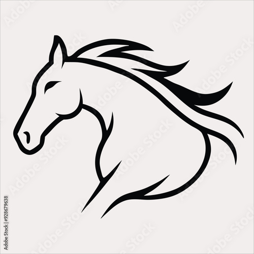 Horse vector for logo, template etc