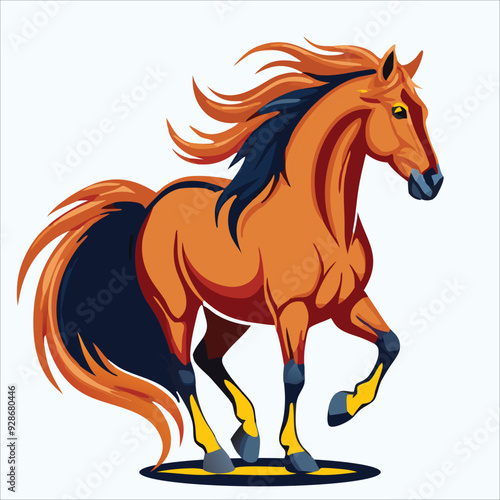 Horse vector for logo, template etc