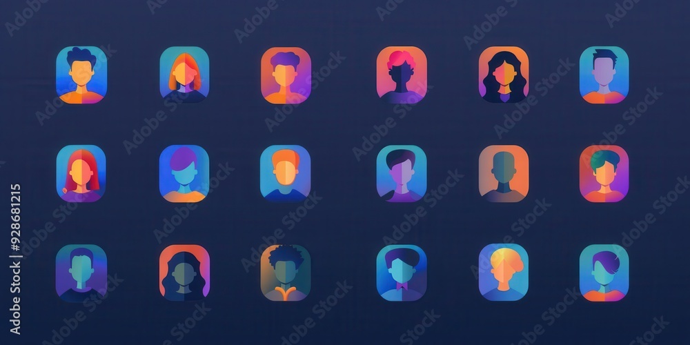 Colorful cartoon-style avatars showcasing diverse characters in various poses and expressions. Colorful cartoon-style avatars showcasing diverse characters in various poses and expressions.