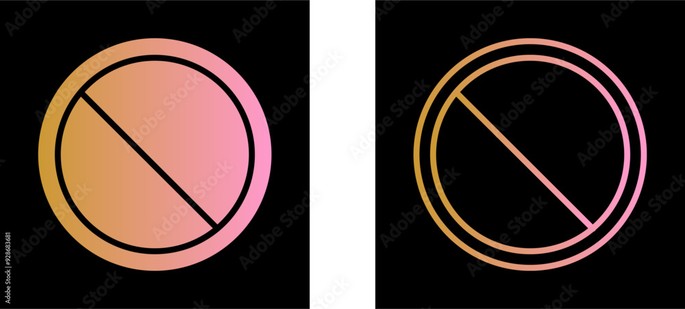 Obraz premium Prohibited Vector Icon