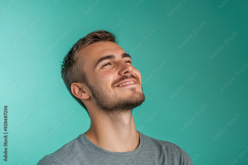 A close up of a man's face with his eyes closed A close up of a man's face with his eyes closed