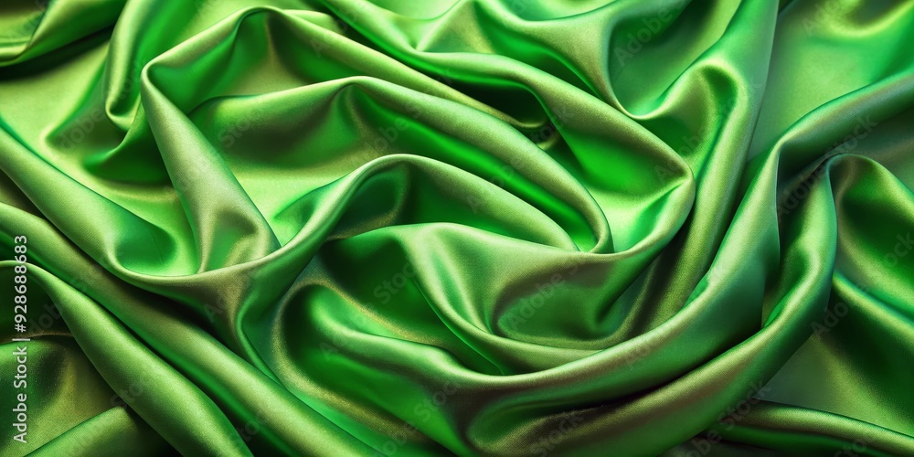 Emerald Green Silk Fabric Draped Abstract, fabric, textile, silk, green Emerald Green Silk Fabric Draped Abstract, fabric, textile, silk, green