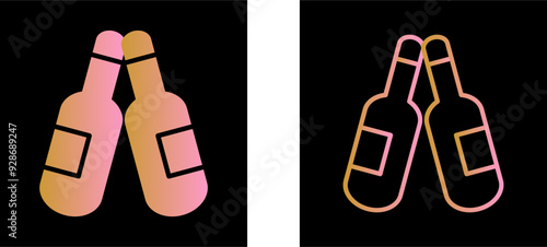 Beers Toasting Vector Icon
