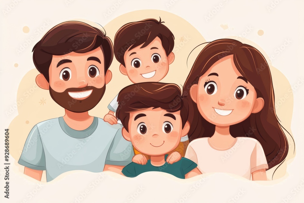 cousinade with cheerful family brother sister and parents with kids, Generative AI cousinade with cheerful family brother sister and parents with kids, Generative AI