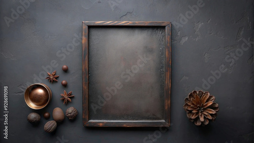 School Black Chalkboard for Advertising with Copy Space photo