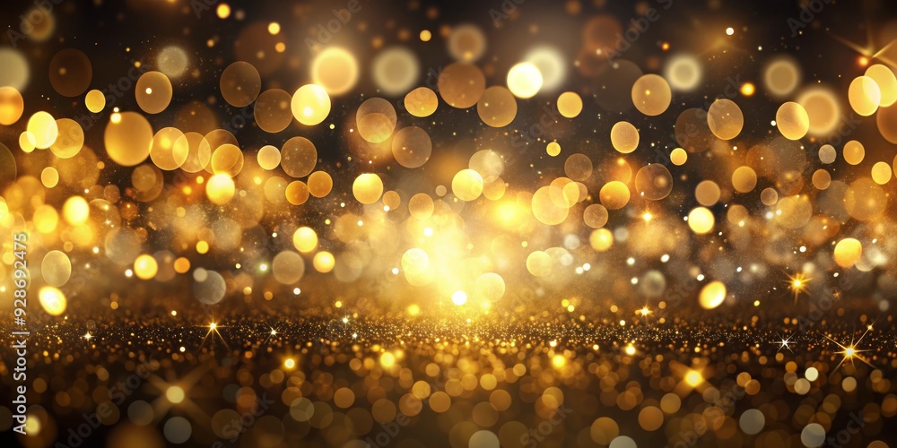 Golden Bokeh and Glitter Background, Bokeh , Glittery, Gold, Background Golden Bokeh and Glitter Background, Bokeh , Glittery, Gold, Background