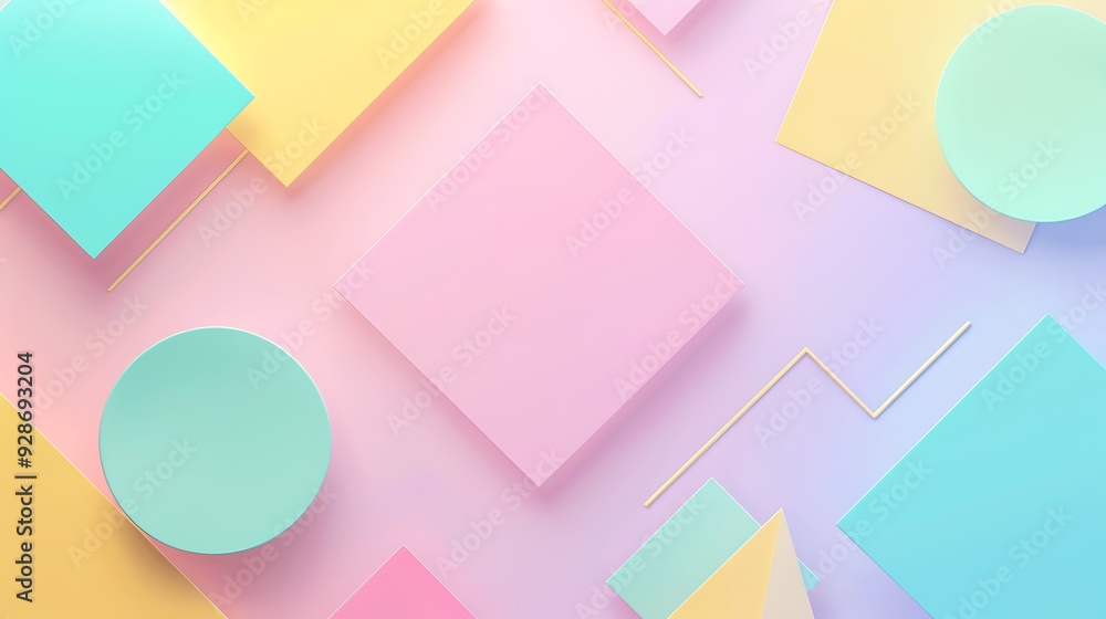 Abstract Pastel Geometric Shapes Background Abstract Pastel Geometric Shapes Background