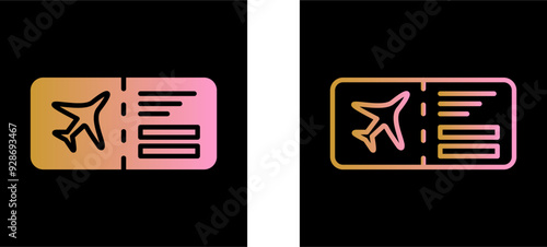 Plane Tickets Vector Icon