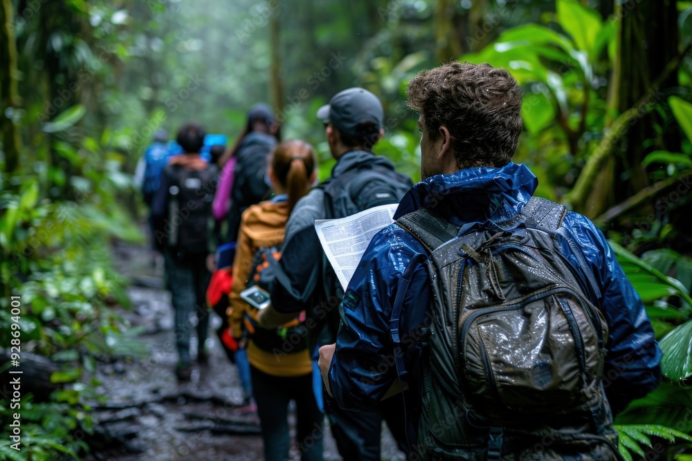 A hiker reads a map to navigate through a forest trail, embodying the spirit of adventure and the importance of preparation and direction in outdoor exploration. A hiker reads a map to navigate through a forest trail, embodying the spirit of adventure and the importance of preparation and direction in outdoor exploration.