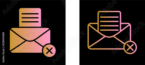 Rejection Of A Letter Vector Icon