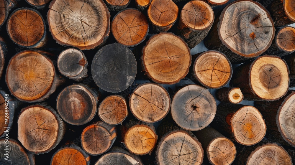 Wood stumps piles background illustration generated by ai Wood stumps piles background illustration generated by ai