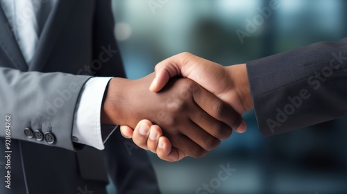 A business professional shaking hands 