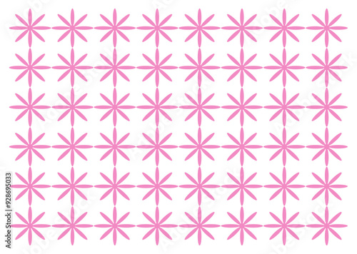 seamless pattern with pink flowers