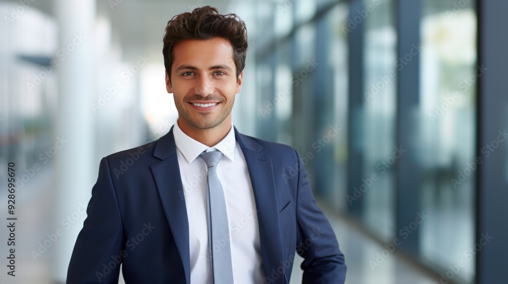 A confident business leader smiling while looking directly at the camera, A confident business leader smiling while looking directly at the camera,
