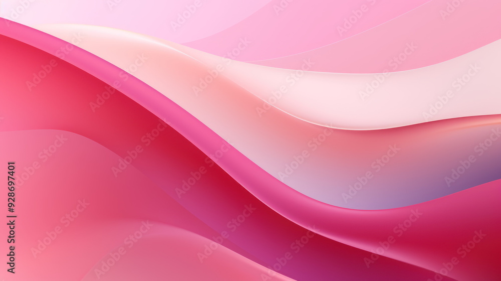 Abstract design with smooth, soft and flowing waves in pink color. Movement scene. Peaceful, calm design. Pink Background, Wallpaper. Abstract design with smooth, soft and flowing waves in pink color. Movement scene. Peaceful, calm design. Pink Background, Wallpaper.