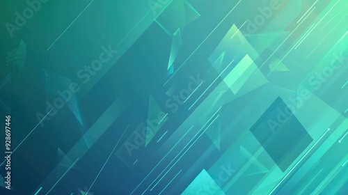 Abstract Geometric Pattern in Turquoise and Teal