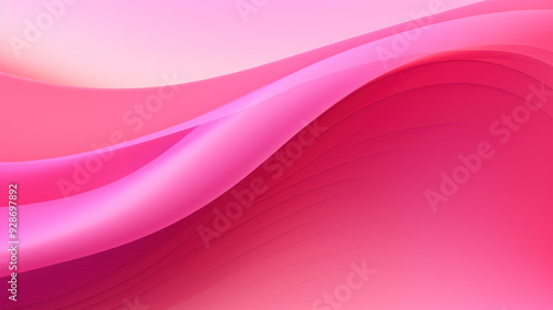 Abstract design with smooth, soft and flowing waves in pink color. Movement scene. Peaceful, calm design. Pink Background, Wallpaper.