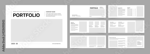 Architecture Brochure Design Template, Use for annual report, proposal, portfolio, brochure, catalog, magazine, booklet.