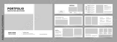 Landscape architecture and interior portfolio layout design, Brochure design for architecture or interior portfolio