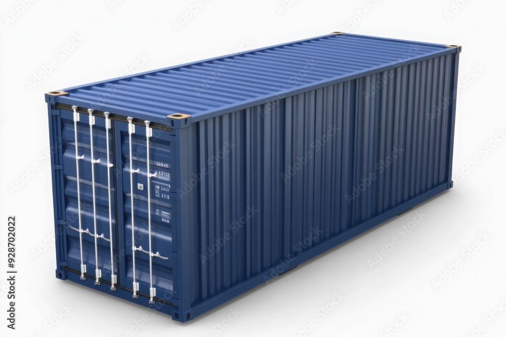 Blue Shipping Container for Transport and Storage Blue Shipping Container for Transport and Storage
