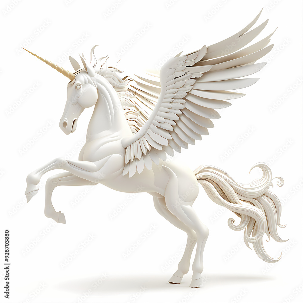 3D Pegasus vector image 3D Pegasus vector image