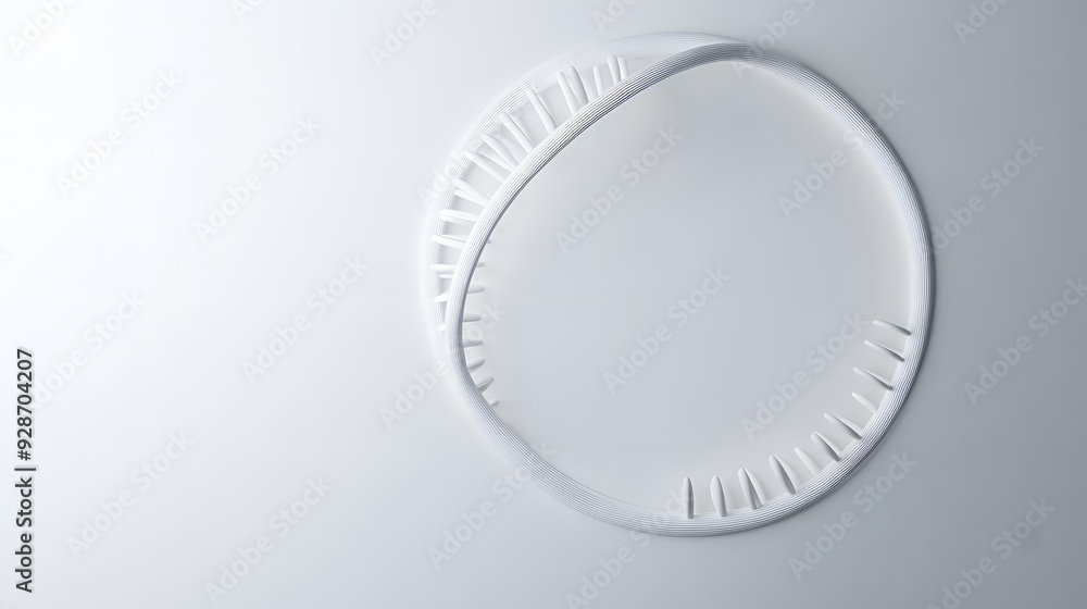 White Abstract Sculpture with Curved Lines and Spikes White Abstract Sculpture with Curved Lines and Spikes