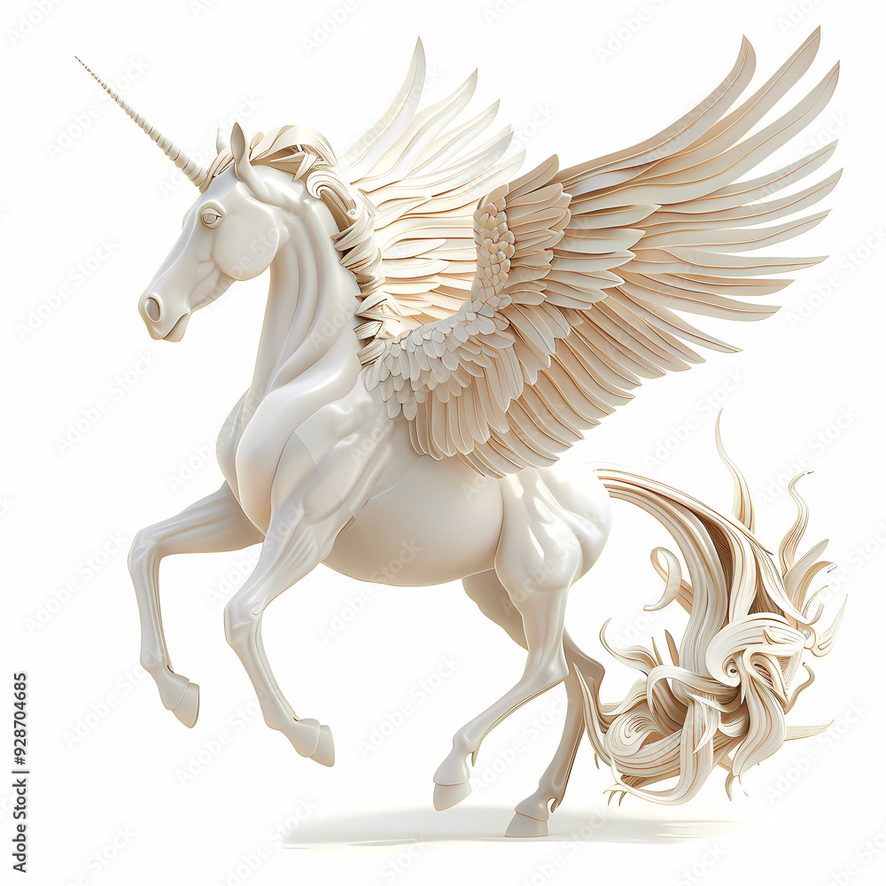 3D Pegasus vector image 3D Pegasus vector image