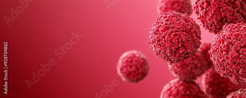 Triple negative breast cancer cell aggressive phenotype 3D illustration