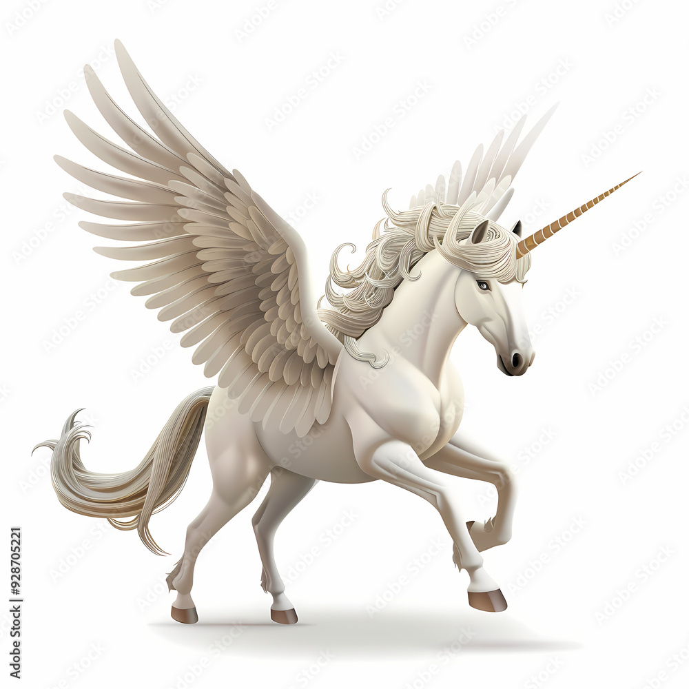 Fototapeta premium 3D Pegasus vector image