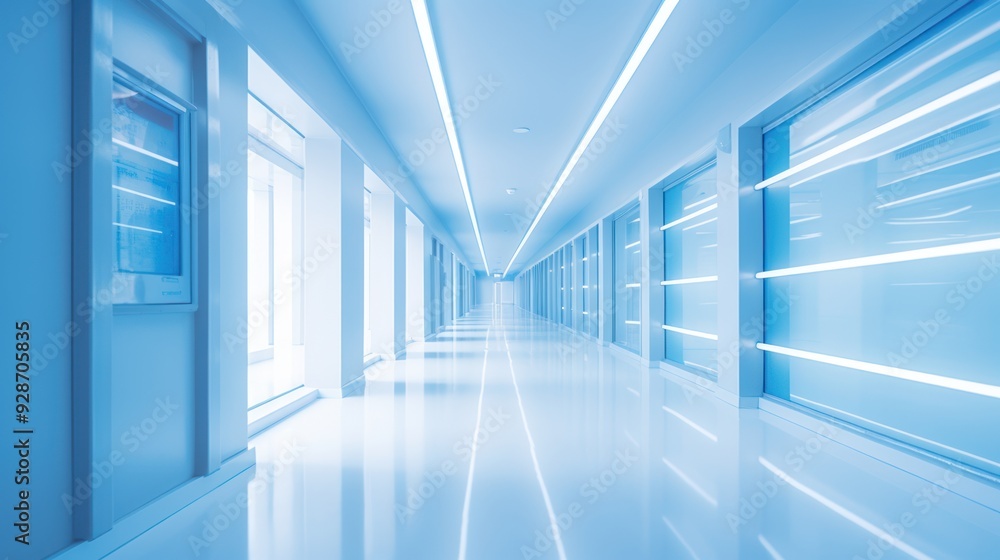 Abstract a hospital corridor Abstract a hospital corridor