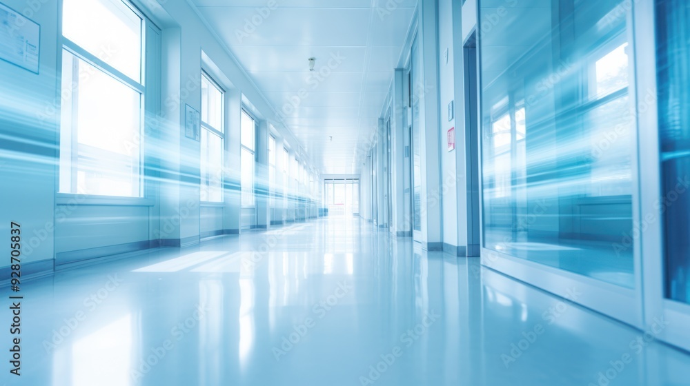 Abstract a hospital corridor 