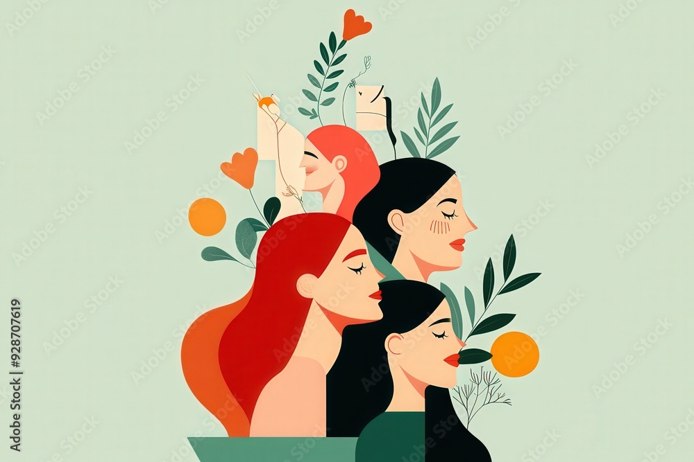 Embracing Strength and Unity: Women Empowerment Illustration Celebrating Diversity and Resilience in Modern Society Through Artistic Expression Embracing Strength and Unity: Women Empowerment Illustration Celebrating Diversity and Resilience in Modern Society Through Artistic Expression